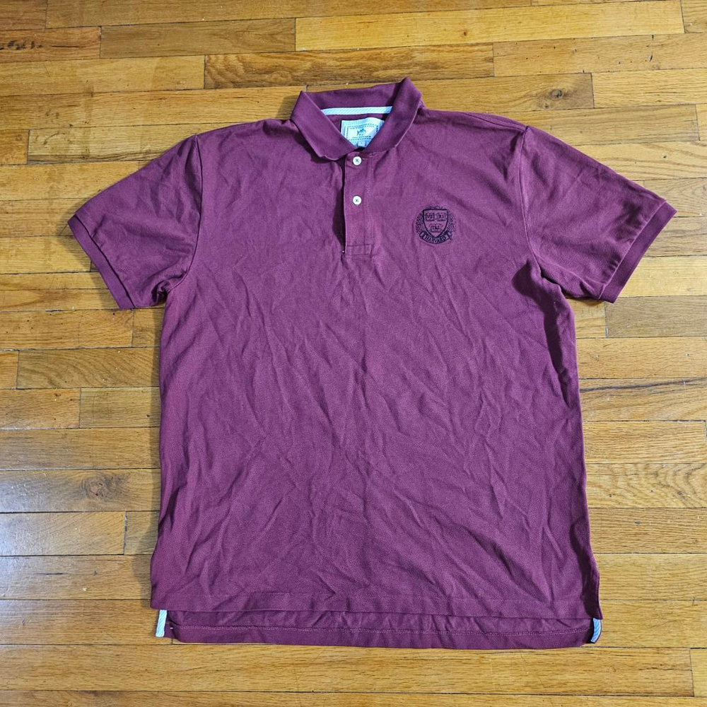 Southern Tide Harvard University Polo Shirt Maroon Large